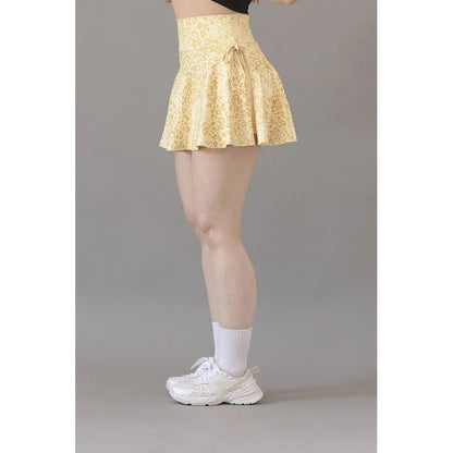 Falda Short Legging Lycra Colombiana Gala Sport Elite Pole Amarillo Falda Short Crown Lycra Soft 7316 Ch/m