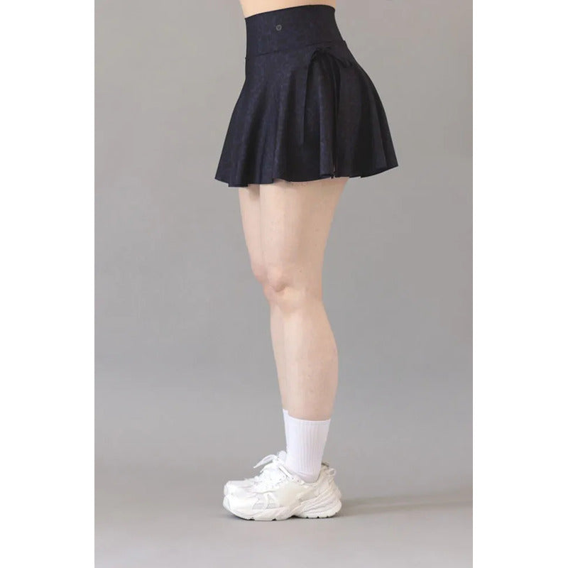 Legging Short Deportivo Lycra Colombiana Gala Sport Shopol B Azul Oscuro Falda Short Crown Lycra Soft 7322 Ch/m