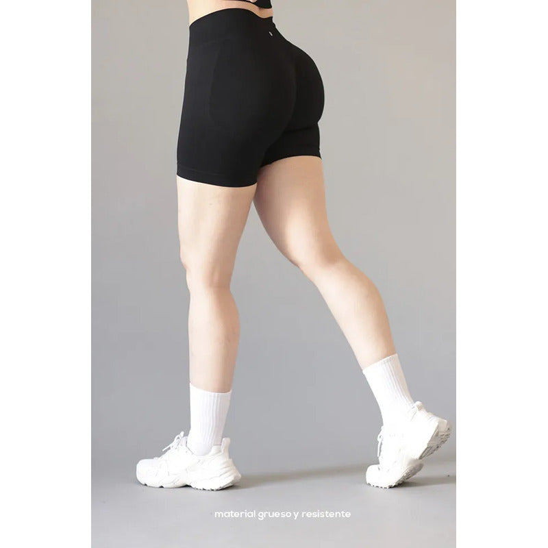 Legging Short Deportivo Colombiano Gala Sport Elite Maven Negro Short Scrunch Tk198 Negra M