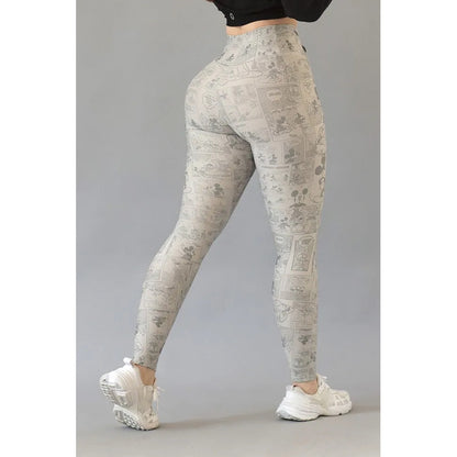 Legging Deportivo Lycra Colombiana Gala Sport Elite Hugh Gris Prepole Noa 7515 Mickey Mouse Ch/m