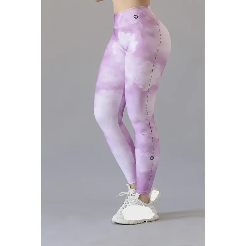 Legging Deportivo Lycra Colombiana Gala Sport Elite Fres Rosa Basica 4138 Nubes G/xg