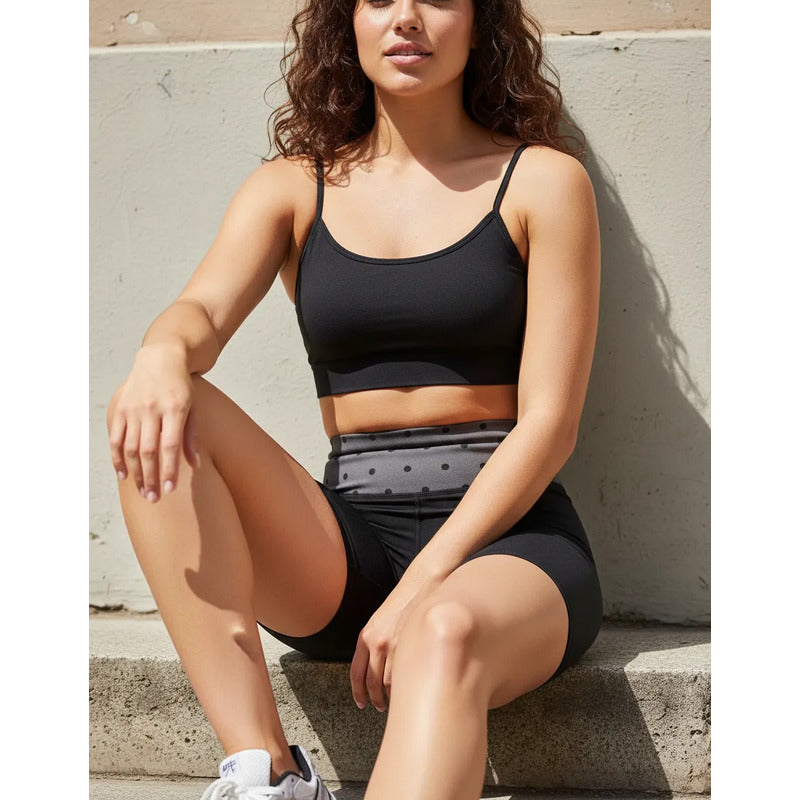 Biker Short Deportivo Colombiano Gala Sport Elite Glam Negro Push Up Biker Negra 7328 Ch/m