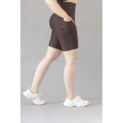 Biker Short Deportivo Colombiano Gala Sport Elite Glam Marrón Bikbo Grounge Plata Cafe Bc Ch/m