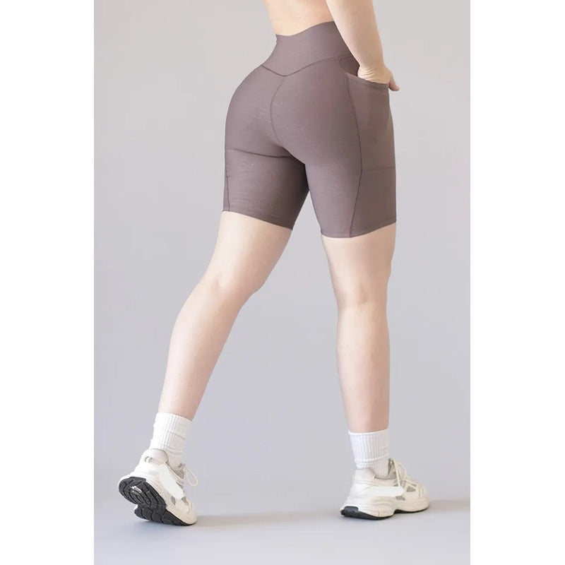 Leggings Gala Sport Elite Short Biker Mujer Negro Marrón Claro Bikbo Prepole Elein Cafe Pt Ch/m