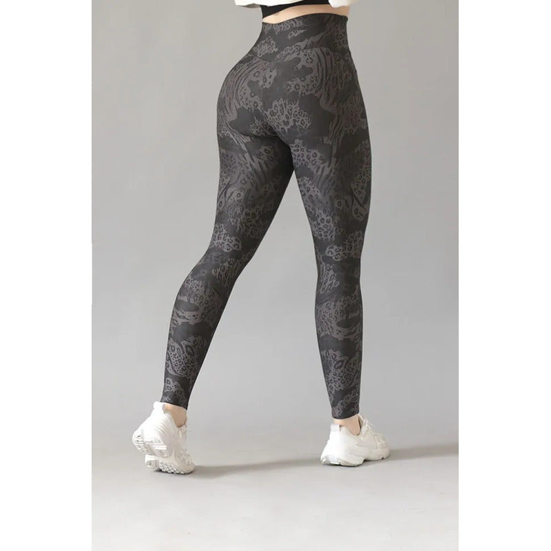 Legging Deportivo Lycra Colombiana Gala Sport Elite Lecut Gris Oscuro Yow 7420 Gris G/xg