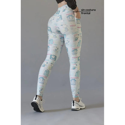 Legging Deportivo Lycra Colombiana Galasport Elite Snoopy Pt Multicolor Noasf 7730 Snoopy G/xg