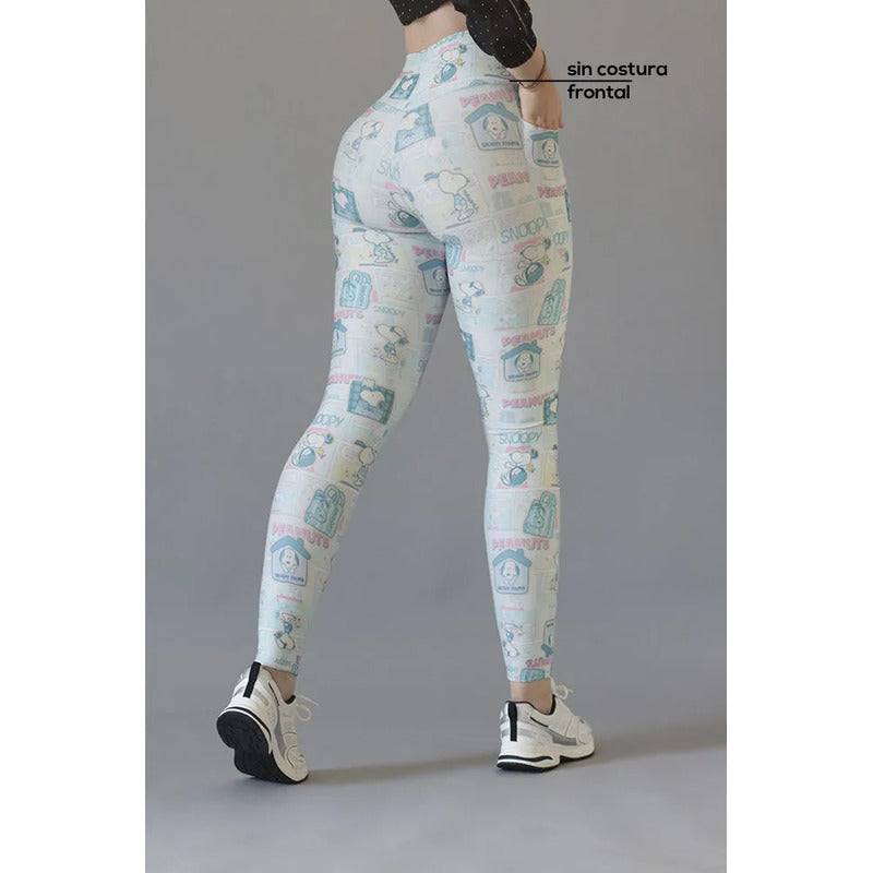Legging Deportivo Lycra Colombiana Galasport Elite Snoopy Pt Multicolor Noasf 7730 Snoopy Ch/m