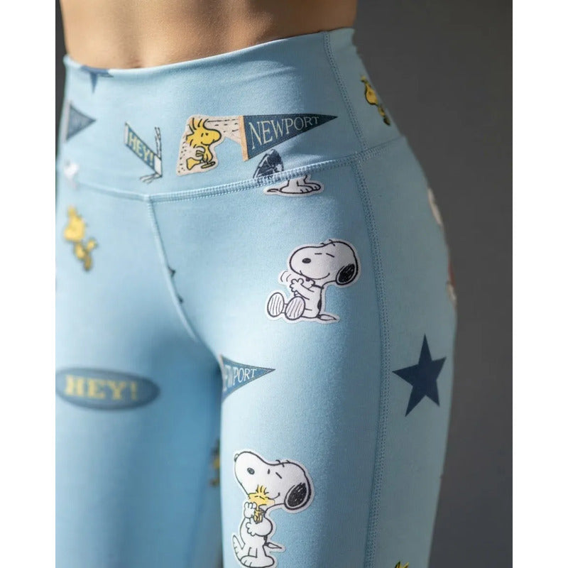 Legging Deportivo Lycra Colombiana Gala Sport E 483 Snoopy Celeste Velvet Push Up 7653 Snoopy G/xg