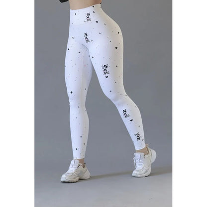Legging Deportivo Lycra Colombiana Gala Sport Elite Cotton Multicolor Velvet Push Up 7652 Mickey Mouse G/xg