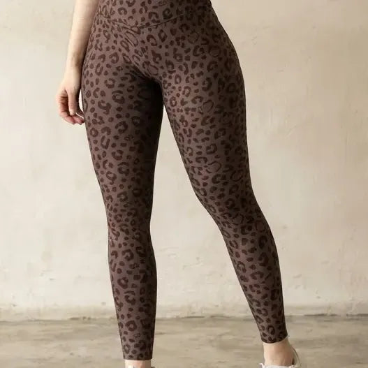 Legging Jumpsuit Lycra Colombiana Gala Sport Enterizo Flo Marrón Enterizo Elite Push Up Enhal 7630 Leopardo Ch/m/g