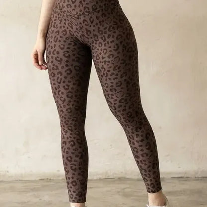 Legging Jumpsuit Lycra Colombiana Gala Sport Enterizo Flo Marrón Enterizo Elite Push Up Enhal 7630 Leopardo Ch/m/g