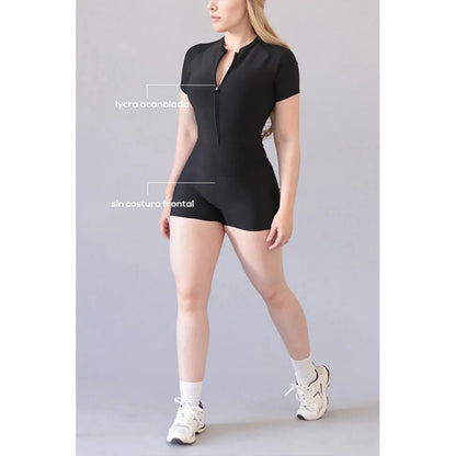 Legging Jumpsuit Lycra Colombiana Gala Sport Enterizo Glass Negro Enterizo Enshoisf Nil Negra Ch/m