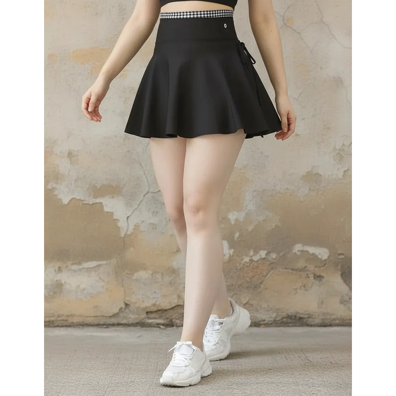 Short Deportivo Lycra Colombiana Gala Sport Pocket Rojo Negro Falda Short Crown B4 Velvet 7379 Ch/m