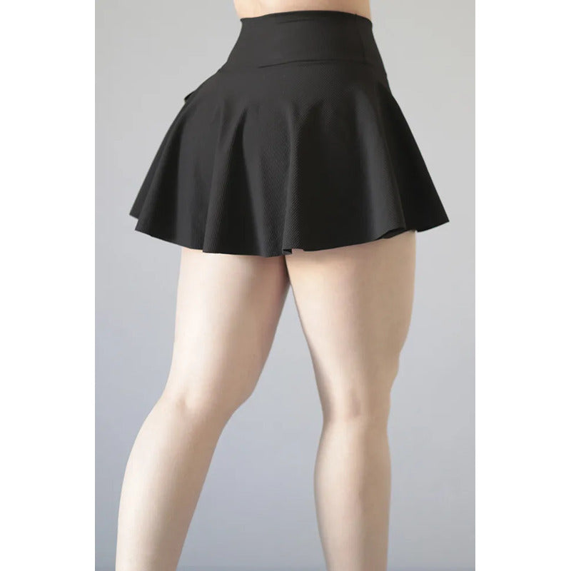 Short Deportivo Lycra Colombiana Gala Sport Elite Lead Negro Falda Short Crown Nil Negra Ch/m