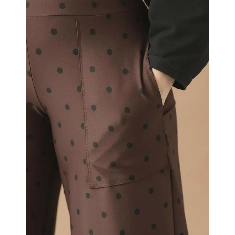 Legging Deportivo Lycra Colombiana Gala Sport Elite 778 Marrón Pants S2 Lycra Soft 7358 Puntos Ch/m