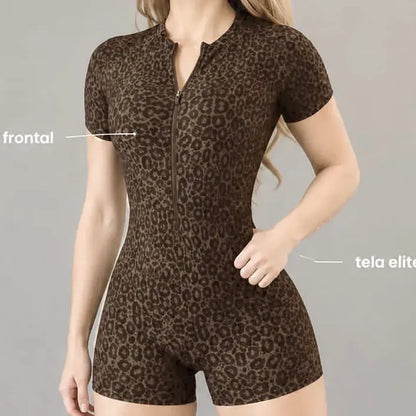 Legging Jumpsuit Lycra Colombiana Gala Sport Enterizo Pony Marrón Enterizo Elite Enshoisf 6696 Ch/m/g