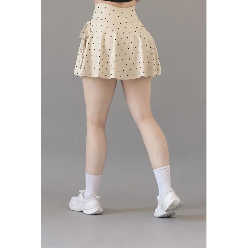 Legging Short Deportivo Colombiano Gala Sport Elite Post Beige Falda Short Crown Lycra Soft 7320 Ch/m