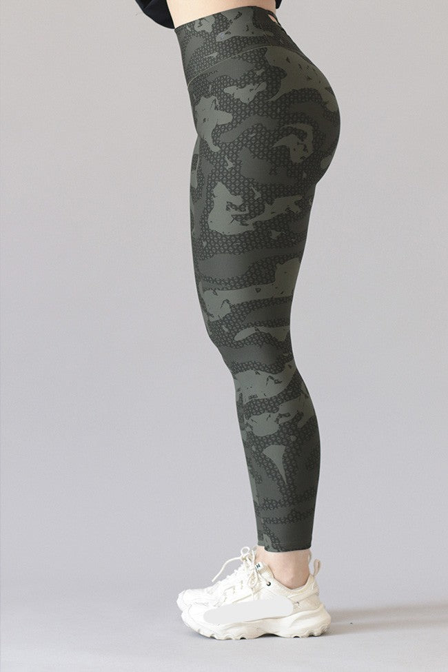 Legging Deportivo Lycra Colombiana Gala Sport Elite Yatzil Verde Musgo Push Up Trs 5220 Camu Ch/m