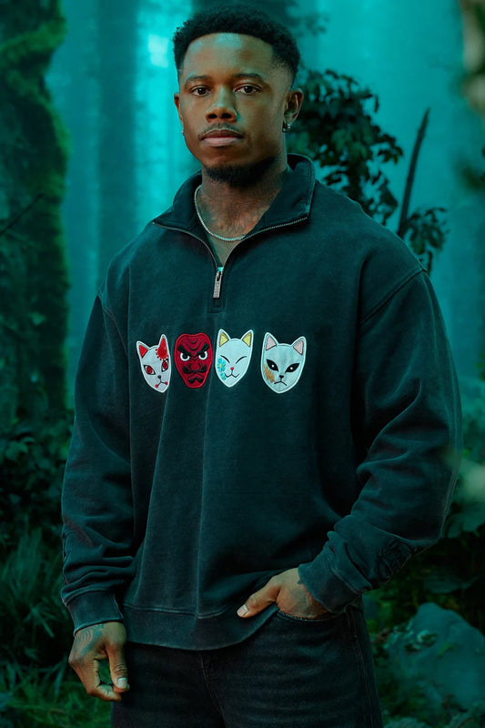 5197 - Quarter Zip Demon Slayer Youngla